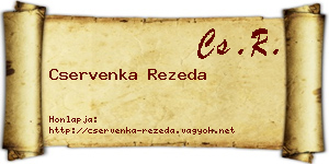 Cservenka Rezeda névjegykártya